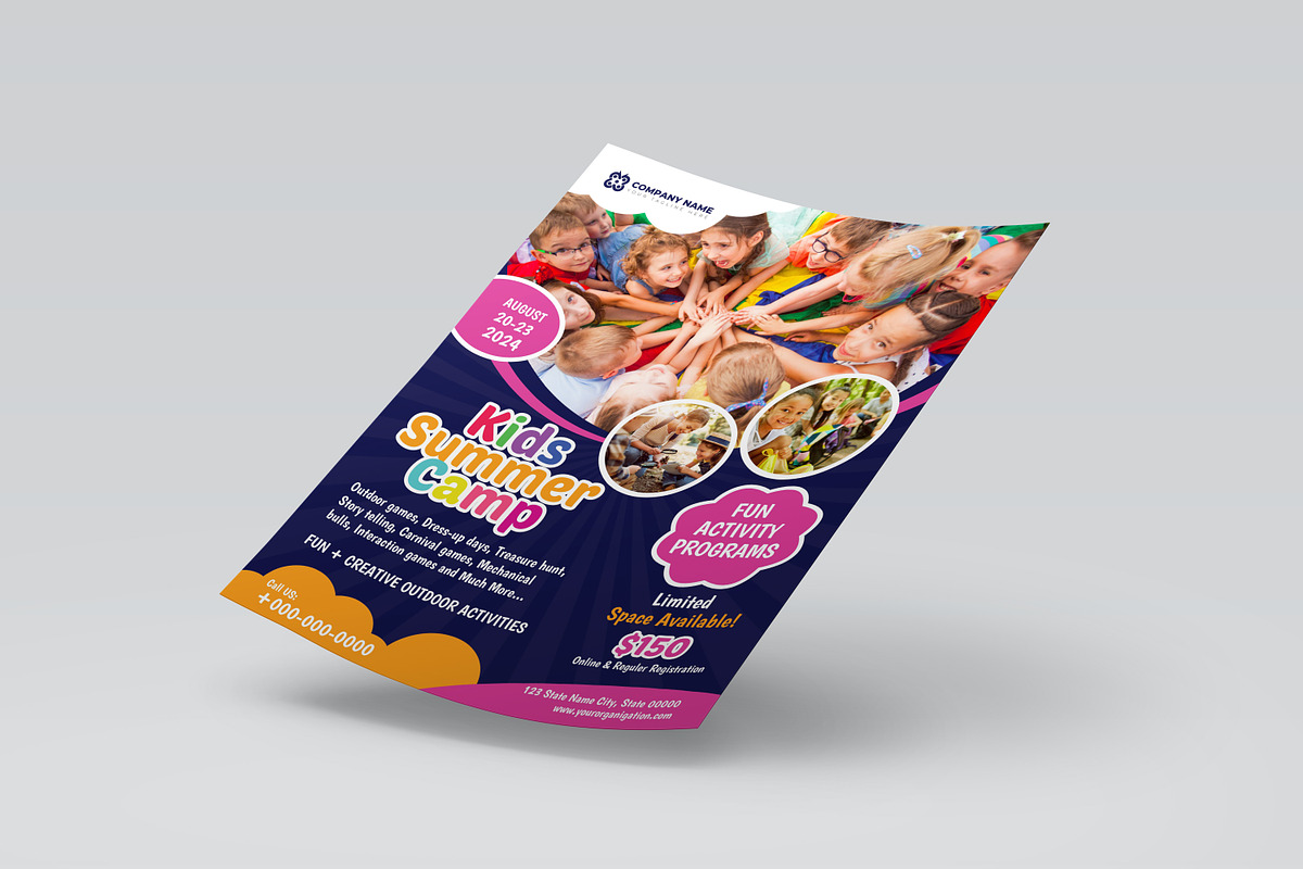 Kids Summer Camp Flyer, a Flyer Template by Designscozy (Photo 2 of 5)