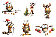 Funny Woodland Animals Clipart, an Illustration by CreationArt (Thumbnail 3 of 5)