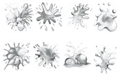 Splash Splatter Marks Set 4 Stamps, a Brush Add-On by Disasterology Ink (Thumbnail 5 of 9)