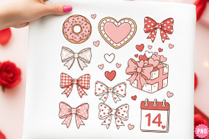 Valentine Coquette Bow Png, an Illustration by SinaCreation