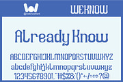 Already Know font, a Sans Serif Font by weknow (Thumbnail 1 of 8)