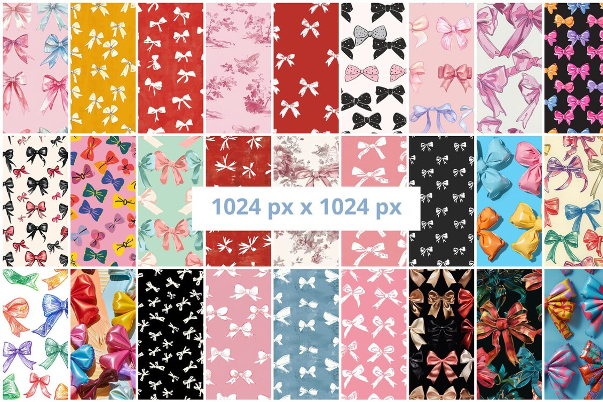 120 Bows Seamless Patterns, a Pattern Graphic by mkStudioLab (Photo 2 of 6)