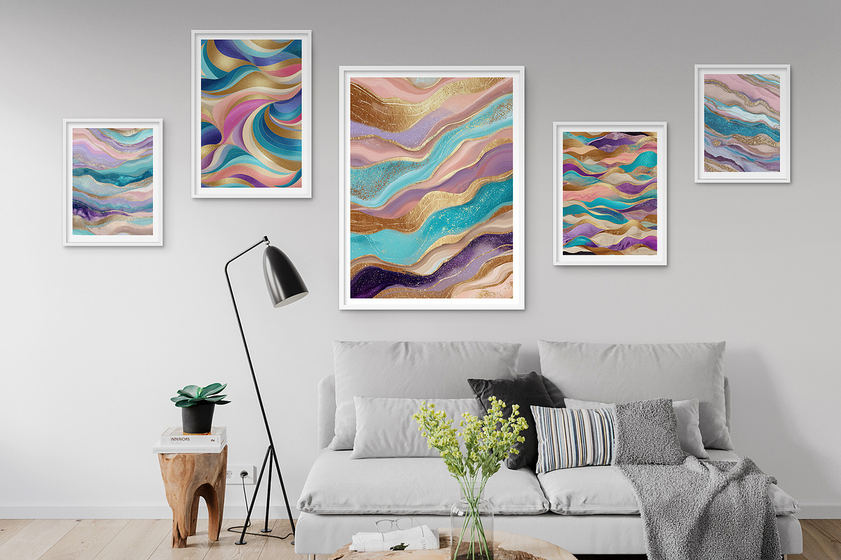 Dreamy Marble Glitter Illustration 1, a Decorative Illustration by Housui Patterns (Photo 8 of 9)