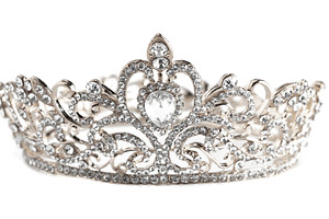 A Silver Crown Isolated on a White Background