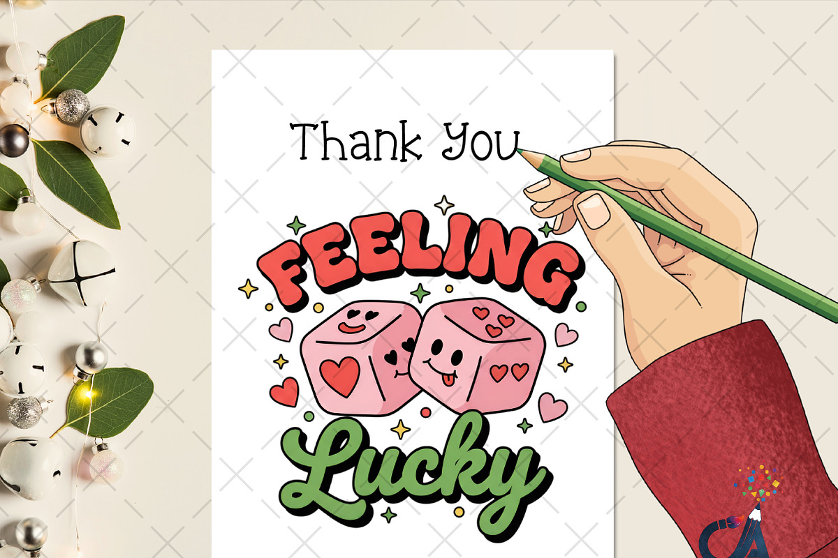 Feeling Lucky Valentine's Day Png, an Illustration by Creative Art (Photo 2 of 6)
