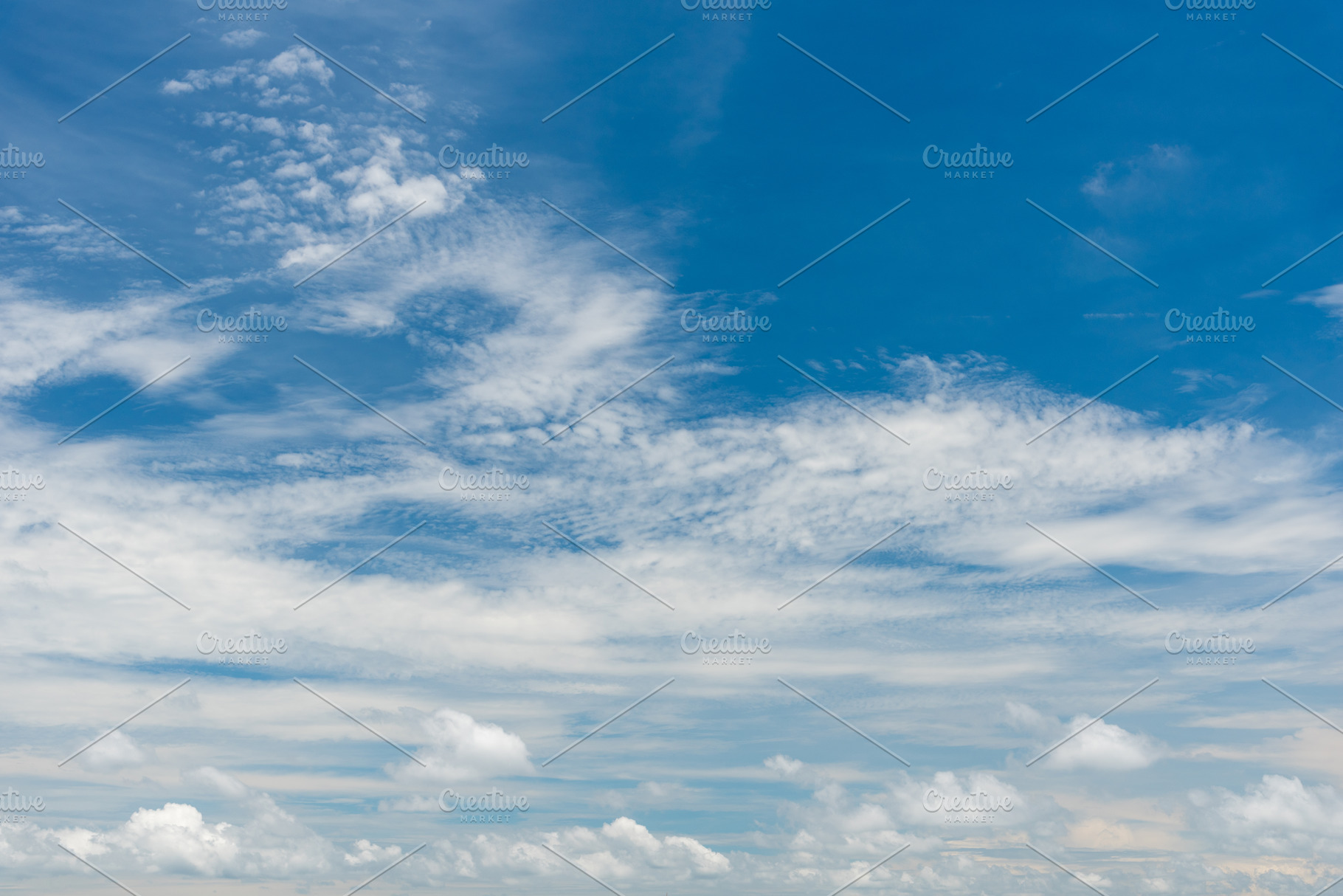 Blue sky background with clouds. Nature and Background concept., a Nature Photo by Ministocker