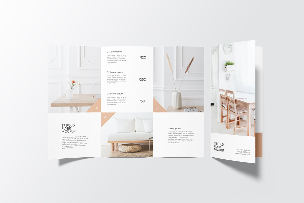 DL Trifold Brochure Flyer Mockup, an Advertising Mockup by Rizky Audymas (Photo 6 of 7)