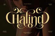 Halind Modern Elegant Serif, a Serif Font by Alfinart (Thumbnail 1 of 10)