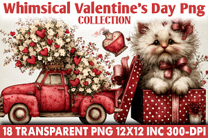 Whimsical Valentine's Day Clipart, an Illustration by RobertsArt