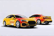 Audi RS5 Sportcar Mockup, a Product Mockup by DesignRushMarket (Thumbnail 1 of 3)