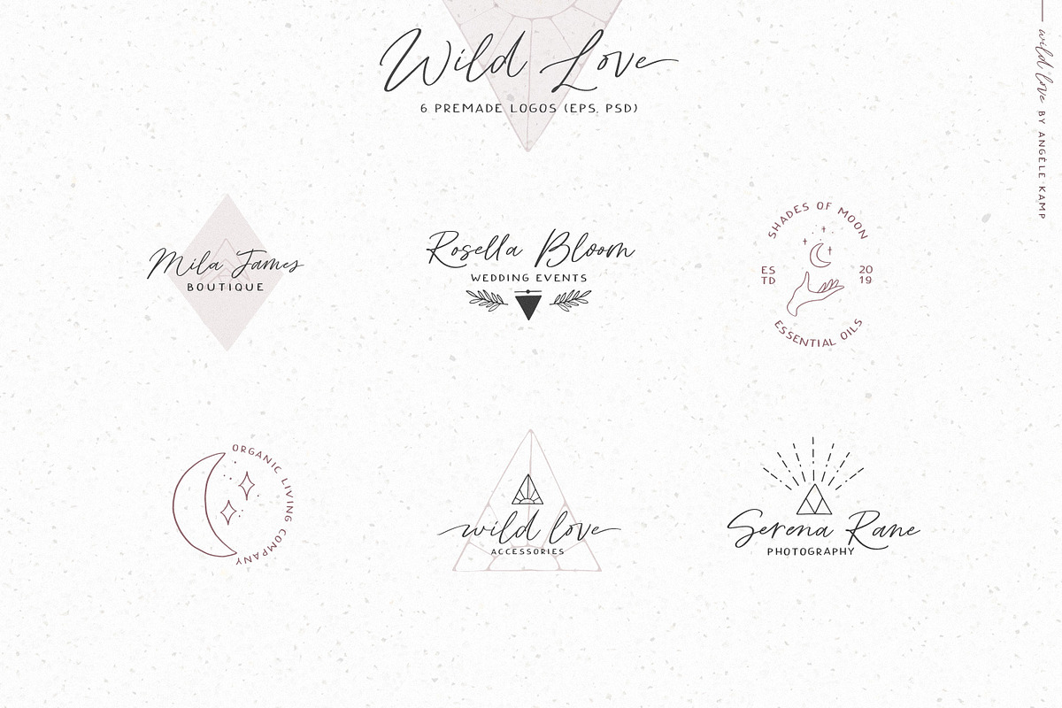 Script font Wild Love logos preview 8