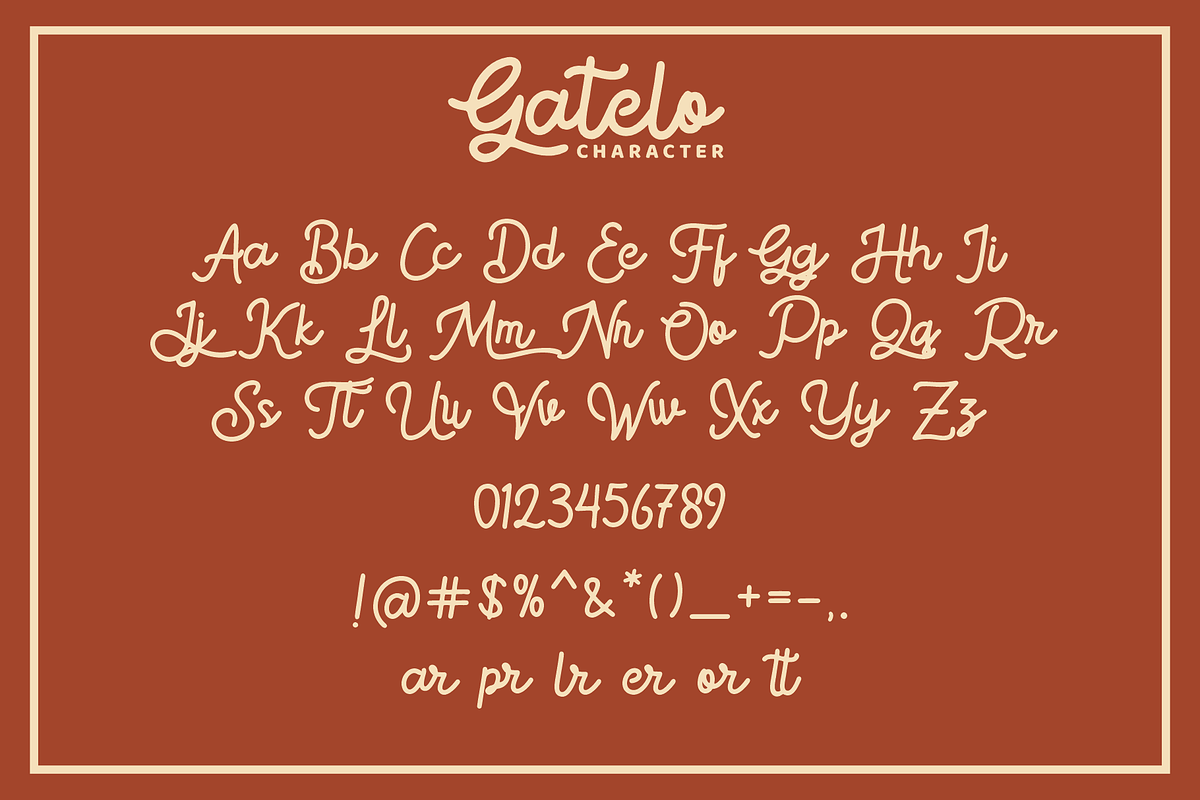 Gatelo - classic font preview 8