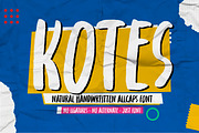 Kotes - Natural Handwritten Allcaps, a Script Font by Gassstype (Thumbnail 1 of 8)
