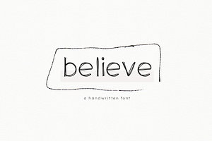 Believe - A Handwritten Font