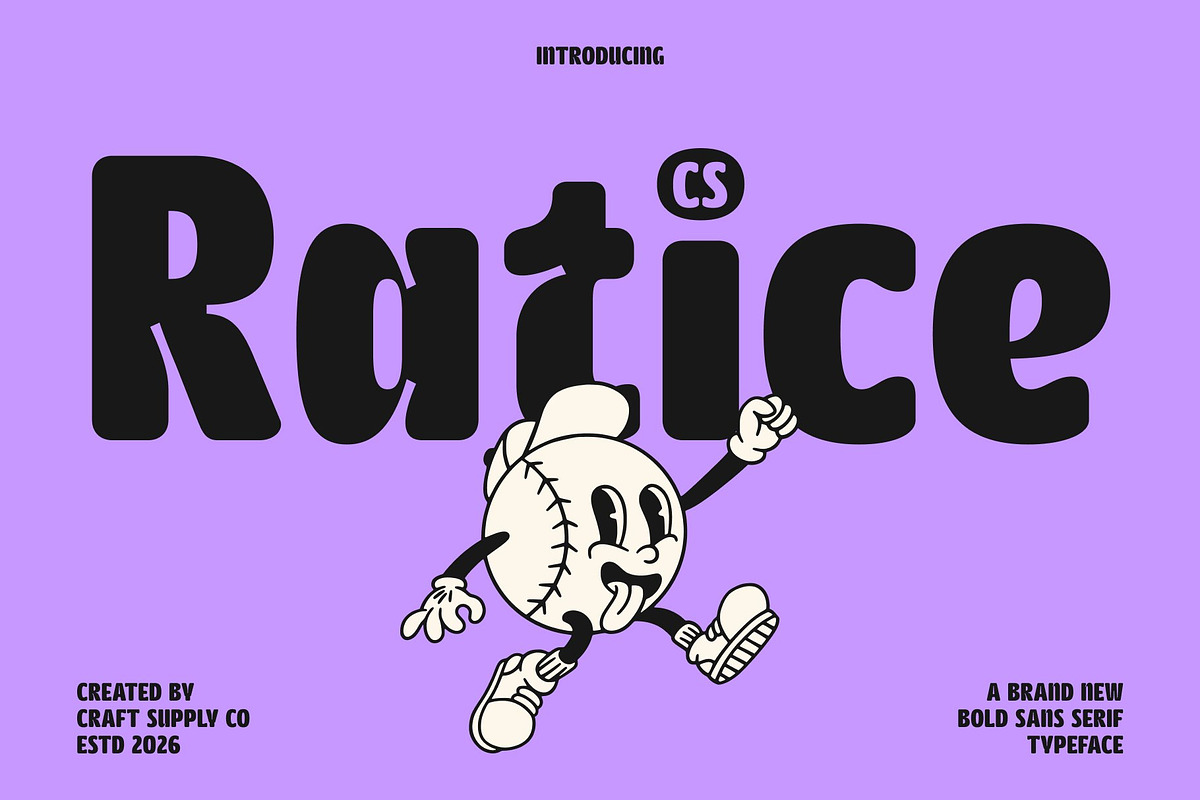CS Ratice – Inktrap Font, a Sans Serif Font by Craft Supply Co. (Photo 1 of 8)