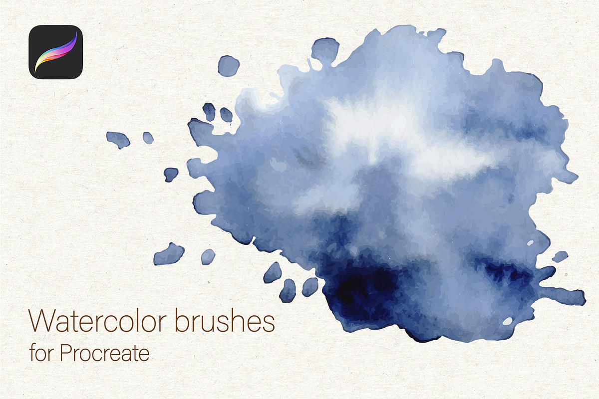 Watercolor Brushes for Procreate App, a Brush Add-On by Canatic (Photo 1 of 9)