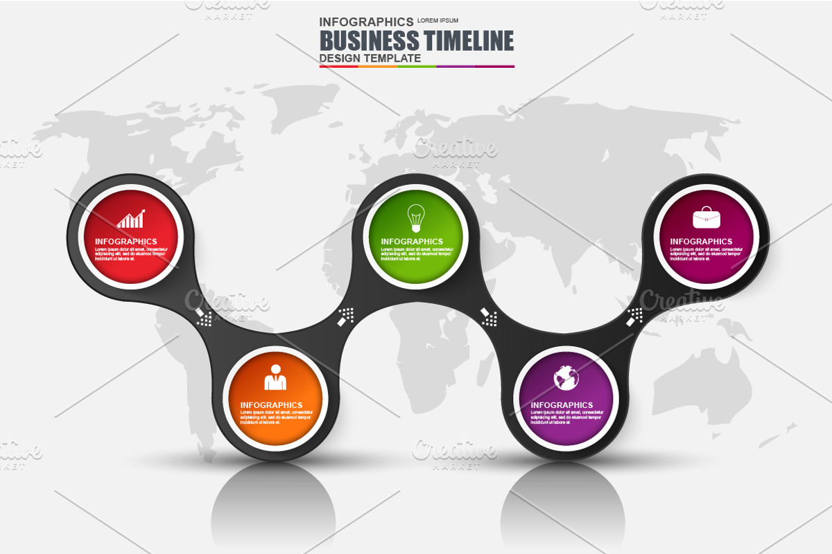 Infographic Timeline Bundle, a Presentation Template by alexdndz