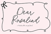 Dear Rosalind Script, a Script Font by Beck McCormick (Thumbnail 1 of 10)