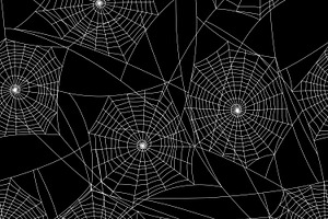 Spider Web Seamless Pattern.