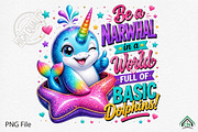 Sparkly Narwhal Rainbow PNG, a Seasonal Illustration by Craft Nest (Thumbnail 1 of 5)