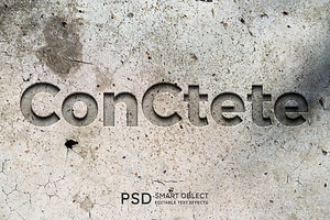 Concrete Text Effect Style