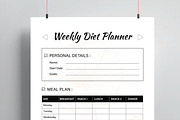 Weekly Diet Planner Template Layout, a Stationery Template by MightyDesign (Thumbnail 2 of 8)