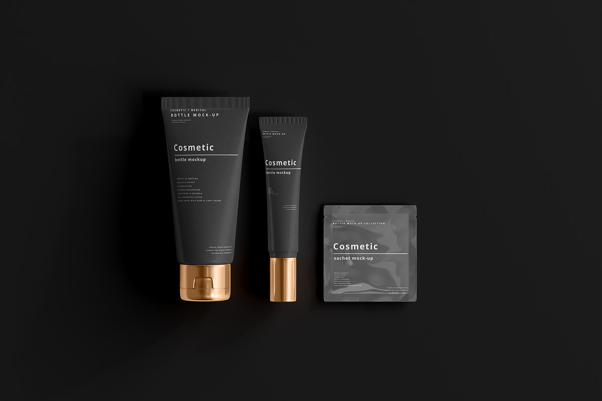 Dark Cosmetic Branding Mockups, a Cups & Container Mockup by pmvch (Photo 83 of 86)