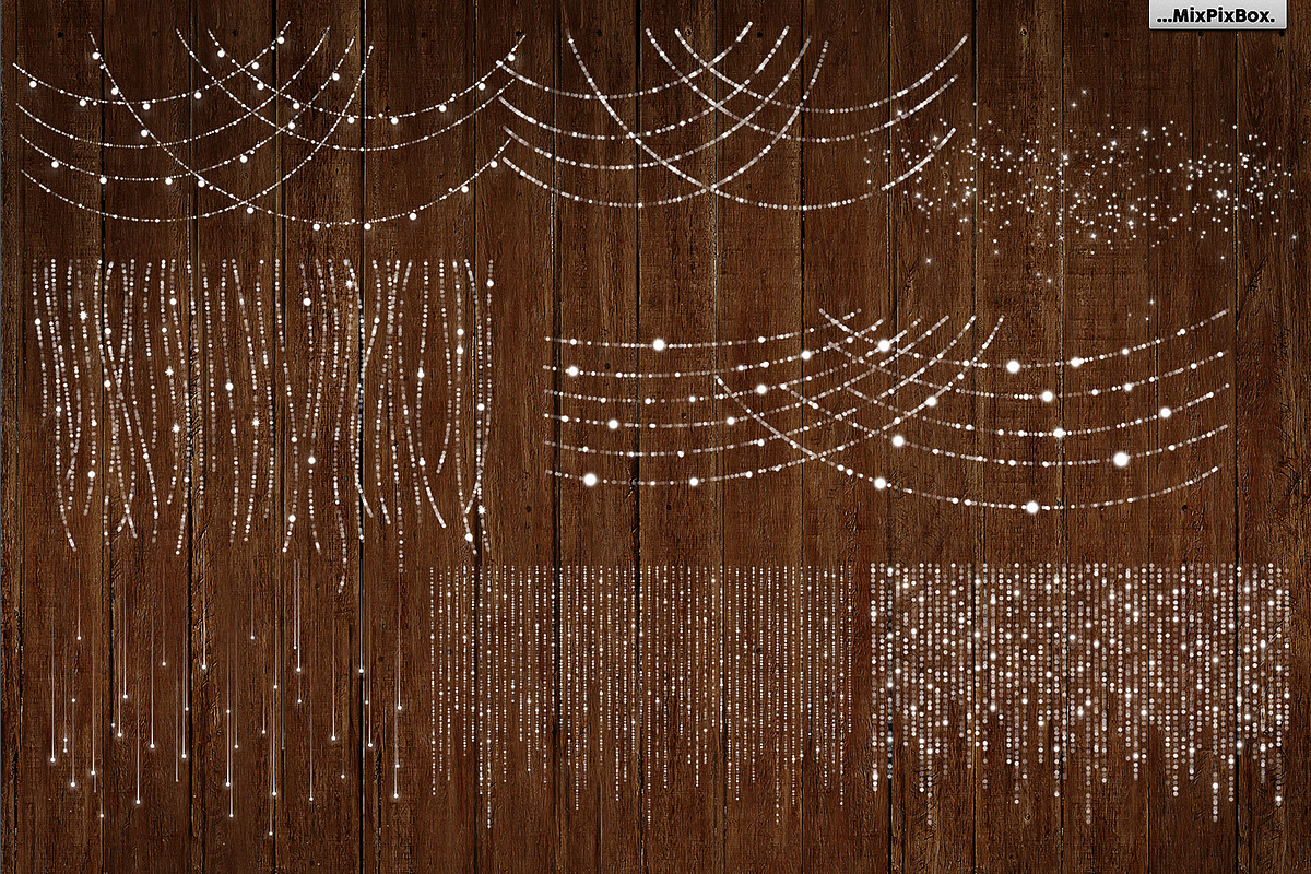 String Lights v3 clipart+backgrounds, a Decorative Illustration by MixPixBox (Photo 4 of 8)