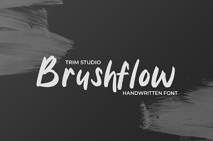 BrushFlow - Bold Brush handwritten, a Handwritten Font by TrimStudio