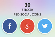 Social Icons - Sticker model, an Icon by DeepDesign (Thumbnail 1 of 2)