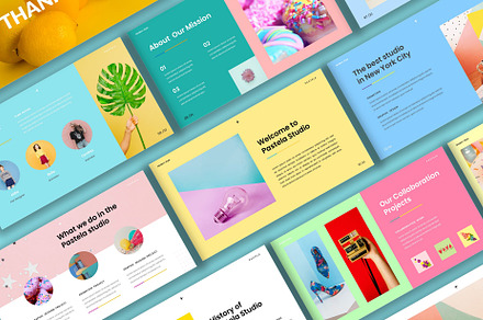 PASTELA - Google Slide Template, a Presentation Template by kreatifreya