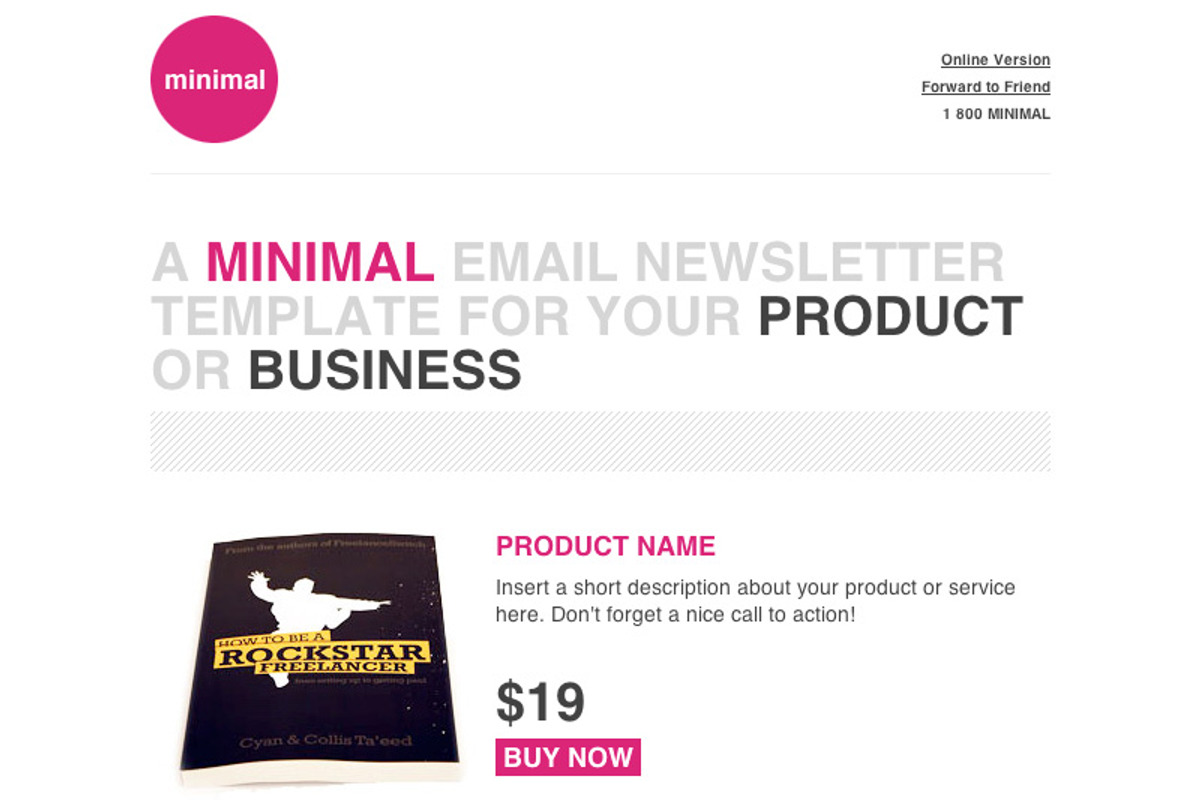 Cardeo Minimal HTML Email Template, a Websites & App Template by Cardeo (Photo 5 of 5)