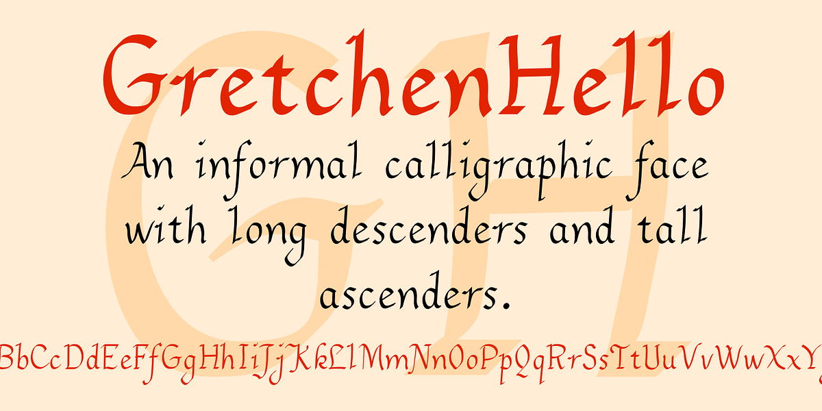GretchenHello, a Handwritten Font by Ingrimayne Type (Photo 2 of 10)
