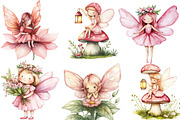 Pink Woodland Fairy Clipart, an Illustration by Designworld (Thumbnail 4 of 5)
