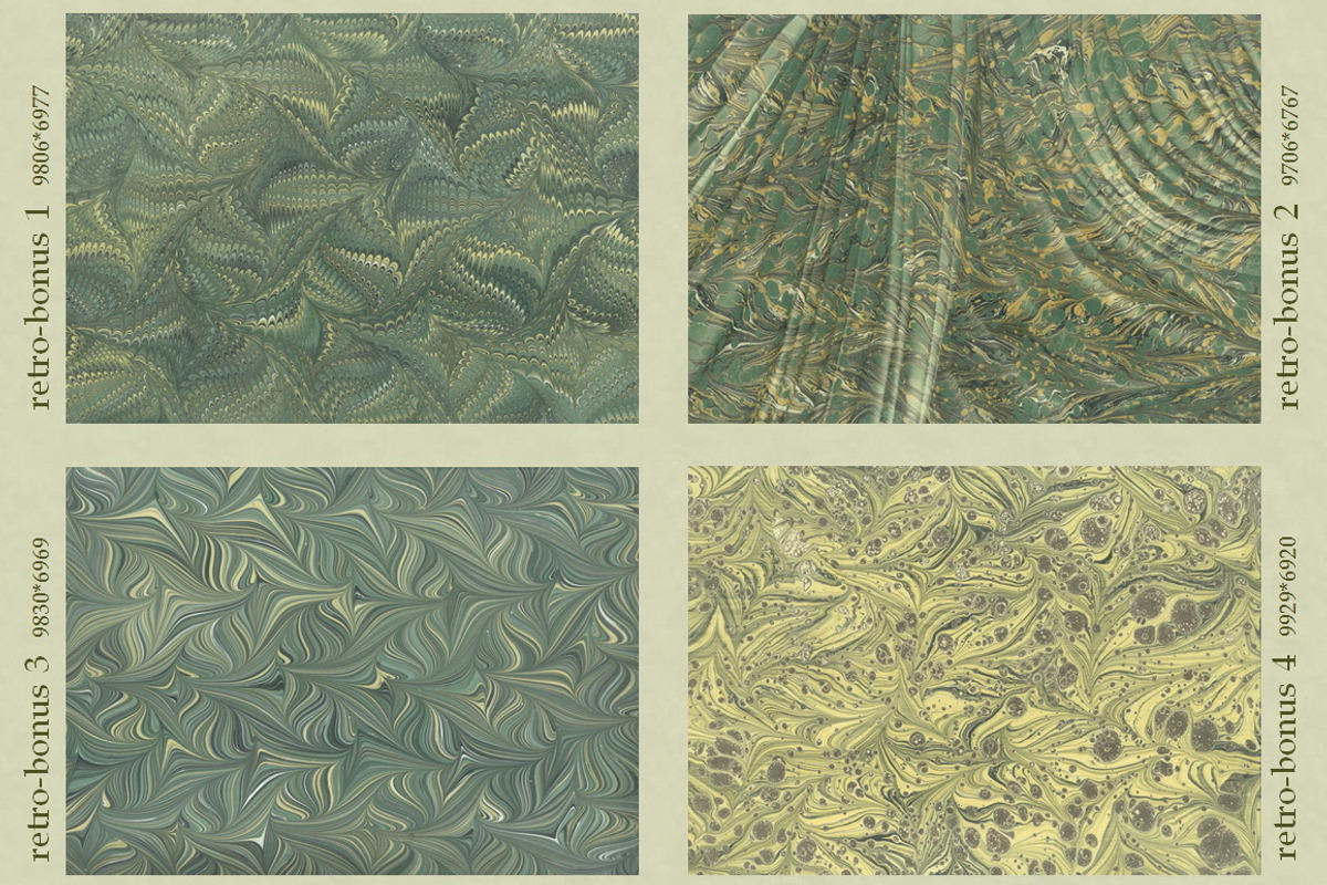 20 Hand Marbled Retro Papers, a Texture Graphic by Marblingdom (Photo 8 of 8)