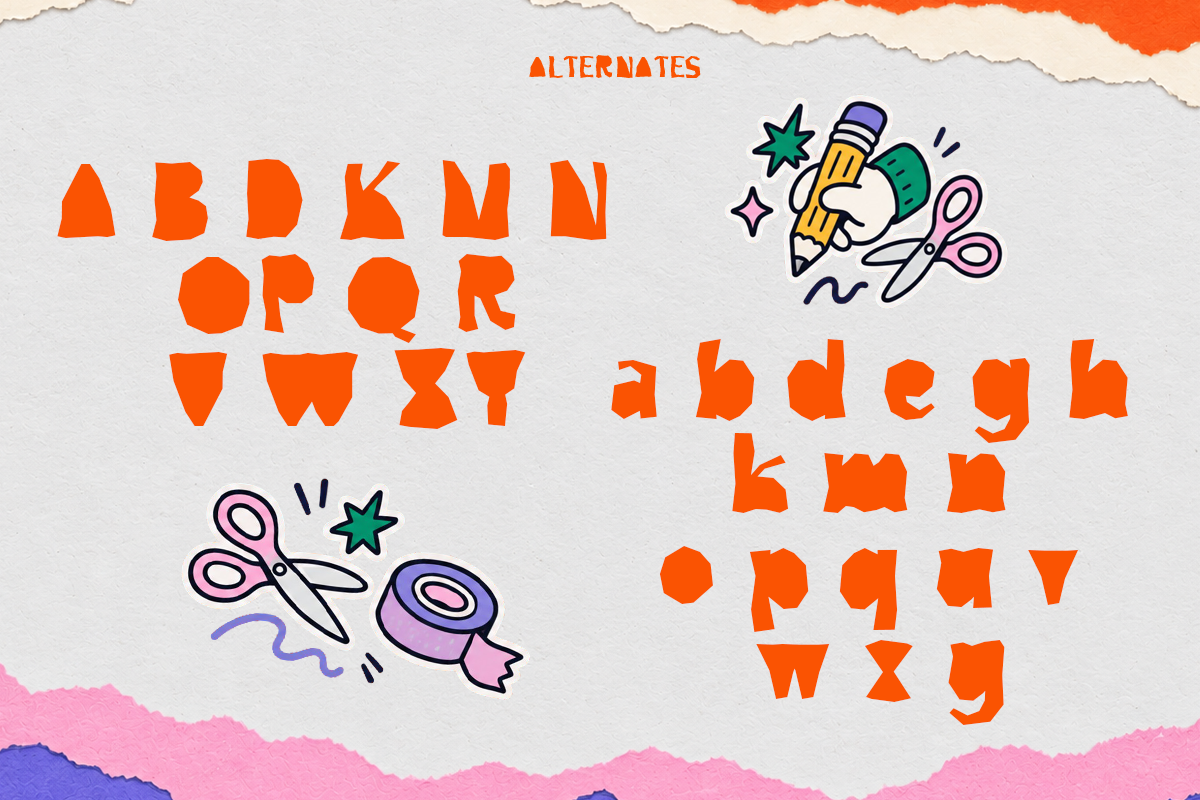 Aspoda Crops – Quirky Sans Font, a Sans Serif Font by RagamKata (Photo 8 of 10)