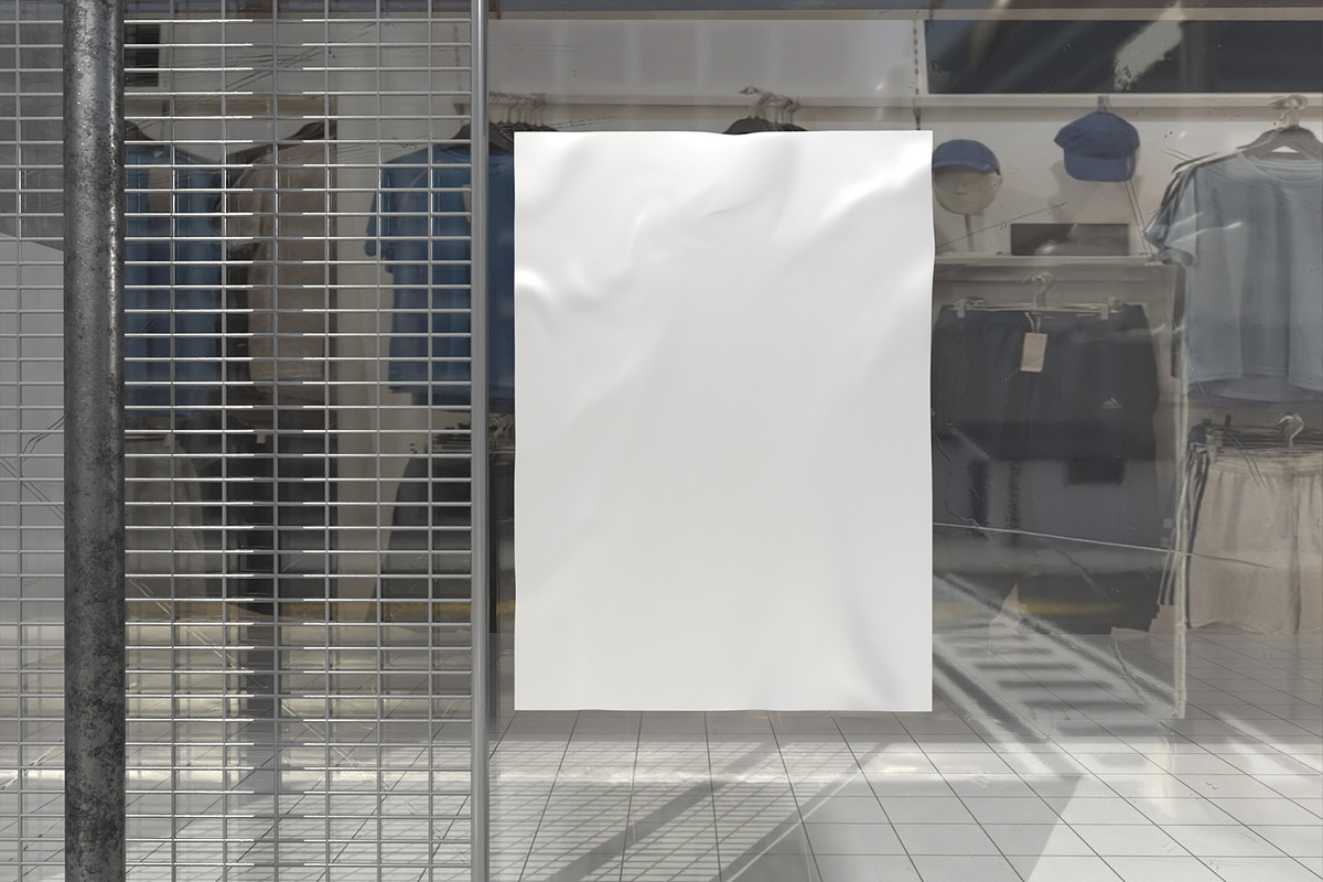 Glued Poster Mockup, an Advertising Mockup by Unerispace (Photo 4 of 5)