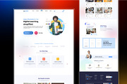 Elearning Landing Page UI Template, a Landing Page Template by DesignsLab (Thumbnail 1 of 3)