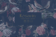 Rosavin Botanical Birds Patterns!, a Pattern Graphic by Pink Linen (Thumbnail 1 of 10)