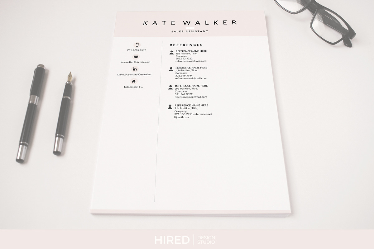 Sales Resume + Cover Letter format, a Resume Template by HIRED Design Studio (Photo 7 of 11)