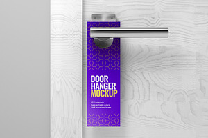 Door Hanger Mockup Set