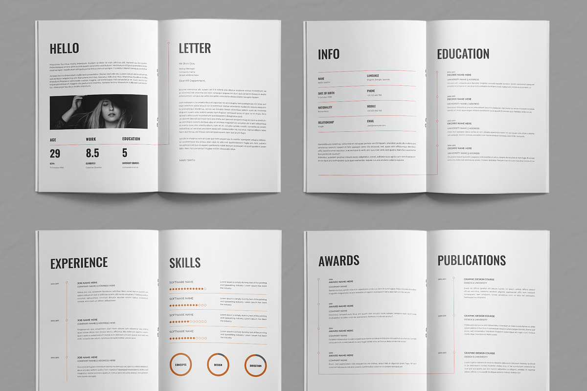 Resume Booklet Template, a Resume Template by ContestDesign (Photo 2 of 3)