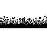 Floral Grass Border Silhouette Bundl, an Illustration by Amazin_art (Thumbnail 5 of 51)