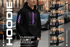 Streetwear Hoodie Mockup Asian Man