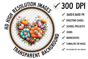 Whimsical Valentines Day Clipart, an Illustration by Craft Nest (Thumbnail 2 of 9)