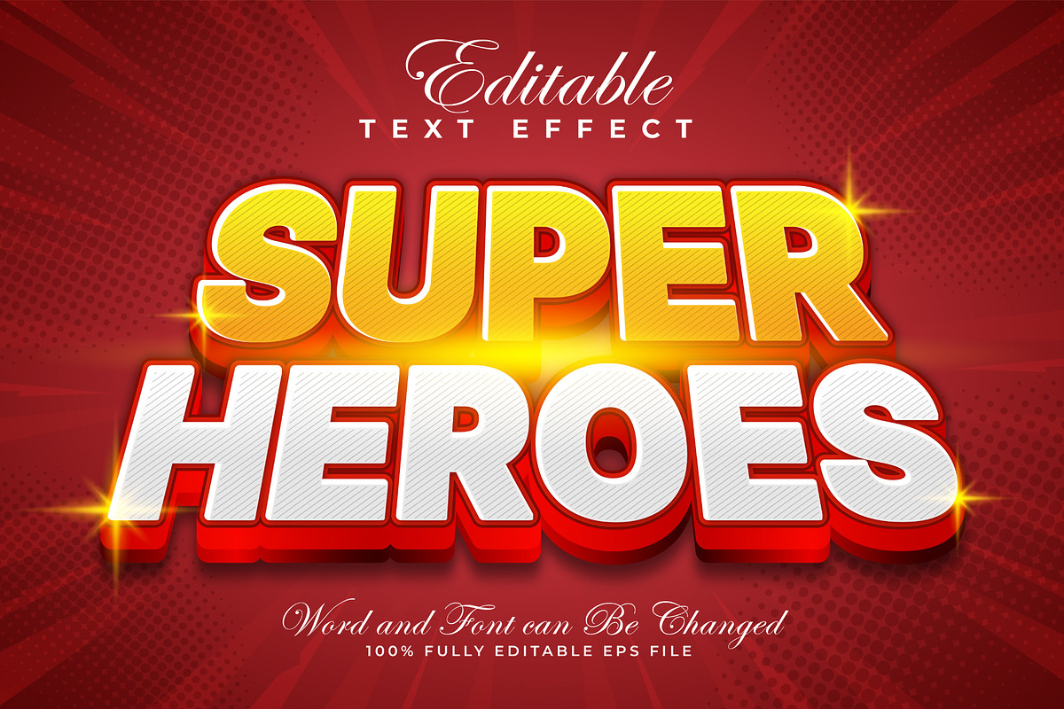 Super Heroes Text Effect Style | EPS, a Layer Style Add-On by padilah_a