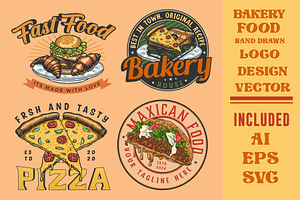 set of bakery labels, a Branding & Logo Template by Billah Hub