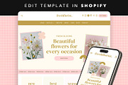 Flower Shopify Theme for Florists, a Shopify Template by Template Twist Shop (Thumbnail 1 of 8)