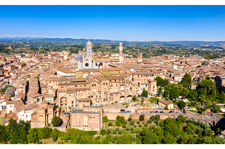View of the medieval city of Siena, an Architecture Photo by Leonid Andronov
