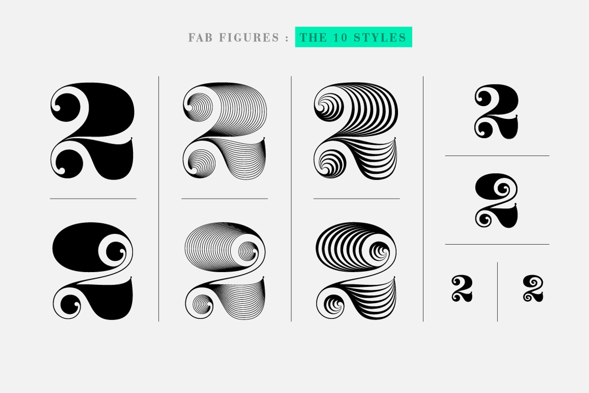 Fab Figures Typeface Set preview 2